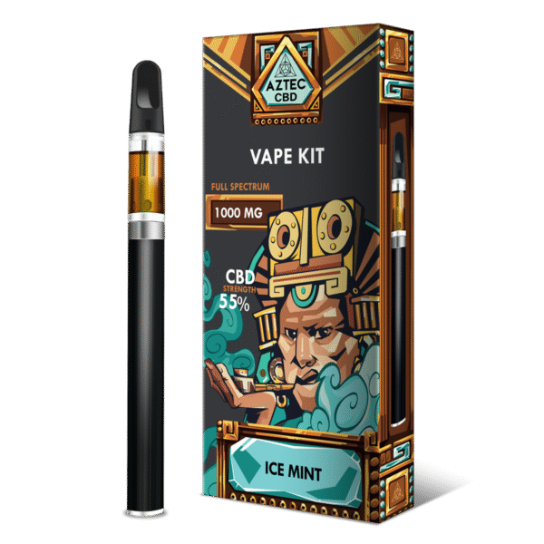 Aztec 1000mg Full Spectrum CBD Disposable Weed Pen - Ice Mint
