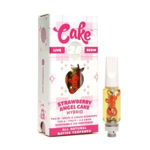 Cake Live Resin 2gram 510 Weed Cart - Strawberry Angel Cake