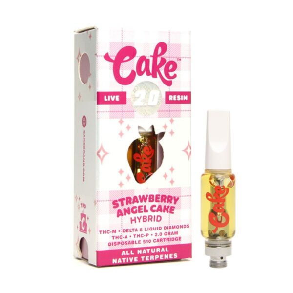 Cake Live Resin 2gram 510 Weed Cart - Strawberry Angel Cake