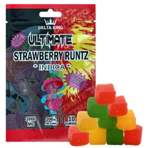 Delta King Ultimate - 2000mg Live Resin THC Gummies - Strawberry