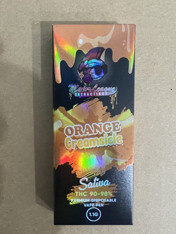 Major League Extractions 1100mg THC Disposable Weed Pen - Orange Creamsicle
