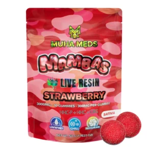 Muha Meds 3000mg Live Resin Gummies - Strawberry