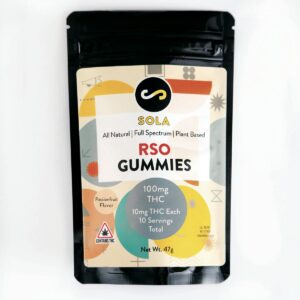 Sola - 100mg THC RSO Gummies - Passion Fruit