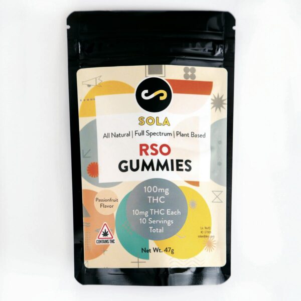Sola - 100mg THC RSO Gummies - Passion Fruit