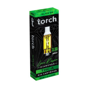 Torch - Live Resin Diamonds THC-A 510 Vape Cartridge - Alien OG