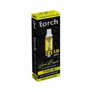 Torch - Live Resin Diamonds THC-A 510 Vape Cartridge - Lemon Cherry Gelato