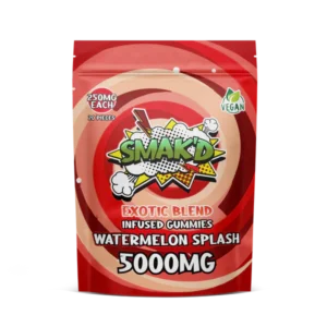 SMAK'D - 5000mg Cannabis Infused THC Gummies - Watermelon Splash